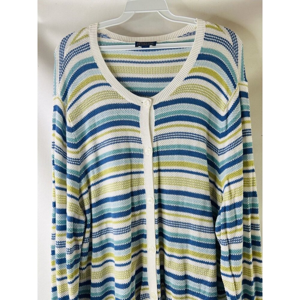 Pendleton Lightweight Cotton Rainbow Striped Card… - image 4